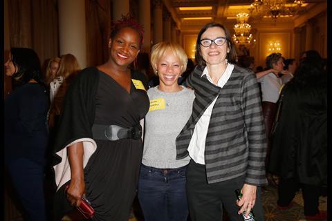Producer Effie Brown, ChiChi Izundu and Director of Programming and Aquisitions at Picturehouse Cinemas Claire Binns attend The Big Sundance London Party at the Langham Hotel on June 2, 2016 in London, England.